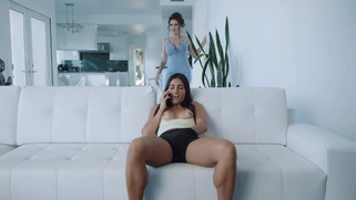 Caught my slut babysitter touching her self