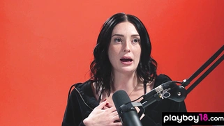 Sexy hottie testing her new magic wand