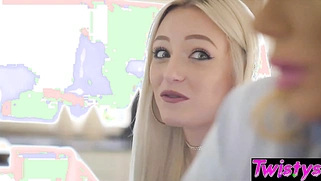 Blonde milf Nicolette Shea steals her teen daughter's girlfriend