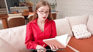 Horny Sexy Redhead Teacher Fucked Hard And Creampied