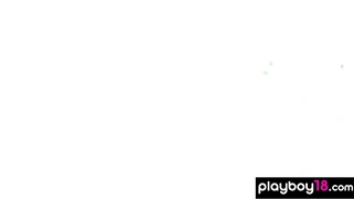 Energetic teen pleasured her juicy pussy