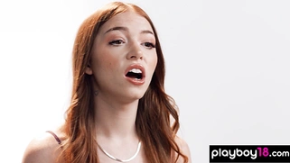 Energetic teen pleasured her juicy pussy