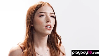 Energetic teen pleasured her juicy pussy