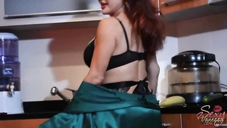 Redhead MILF Inserts Fruits In Her Pussy
