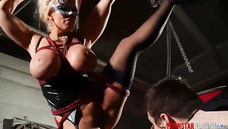 Busty Alura Jenson Fucks Dildo In BDSM Play