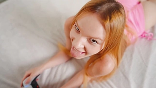 Petite Busty Redhead Teen Ass Fucked While Gaming