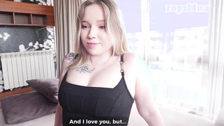 Beautiful Busty Blonde Stepsister Fucked And Facialized