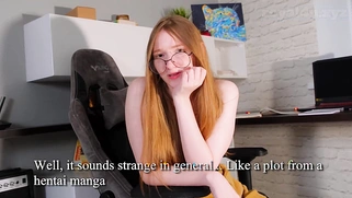 Cute Nerd Redhead Stepsister Fucked And Facialized