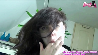 Young chubby slut in front of the camera for the first time
