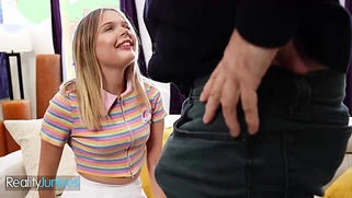 Hot Chick Coco Lovelock Gets Curious About Tasting Her New Stepdad's Huge Cock
