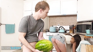 Kinky Step sister Winter Jade walks in on Step bro and his Huge Cock