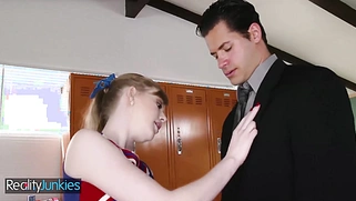 Dirty Cheerleader Dolly Leigh fucks in uniform