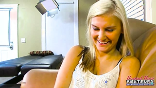 Kinky Blonde Coeds Bailey And Olyssia Enjoy Sucking Their Twats And A Dick!
