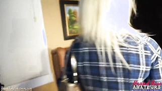 Big boob teen girl at porn audition masturbating