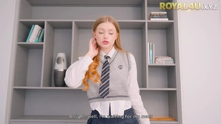 Skinny Redhead Teen Screwed Hard By The Principal