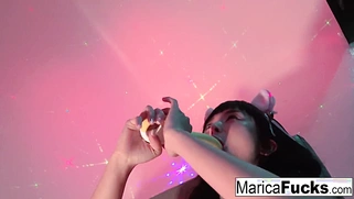 A box of sex toys is given to Marica Hase!