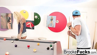 Brooke uses Van's balls to play sensual pool.