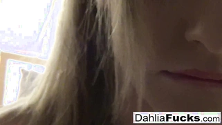 Hot Dahlia Watches Christy on set