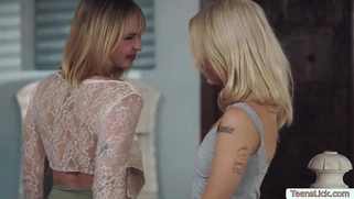 Two Blondes Passionate Lesbian Sex