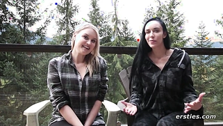 Amateur Lesbian Babes Have Sexy Fun In a Cabin