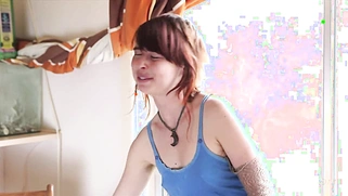 Amateur Babe Strokes Her Hairy Pussy