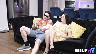 MILF in Yellow Dress Sucks & Fucks Tattooed Stud