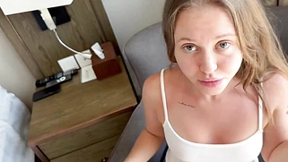 Beautiful redhead teen POV anal and facial