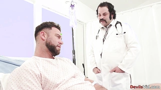 Petite nurse deepthroating her patient