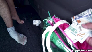 Marilyn Mansion's big juicy tits bounce as she rides the hard rod