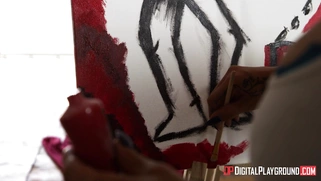 Gia Paige got her hairy pussy penetrated by the big boner