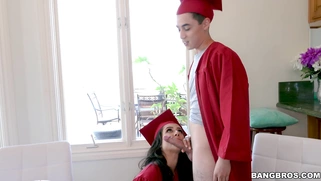 Students Jynx Maze and Juan celebrate their graduations