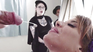 MILF Mercedes Carrera gets cumshots in her opened mouth