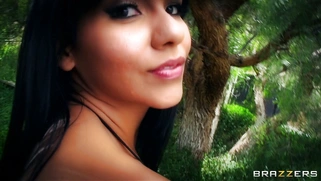 Rose Monroe wearing next to nothing on her Latina booty