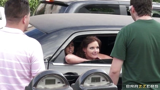 Phoenix Marie and Diamond Kitty let anyone see them banging in the backseat