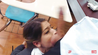 Kristen Scott getting throat fucked by the big shaft