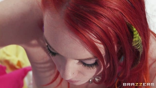 Dani Jensen craving his cock in her mouth