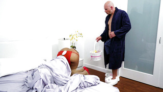 Jmac got surprised as he found hot Moriah Mills' butt