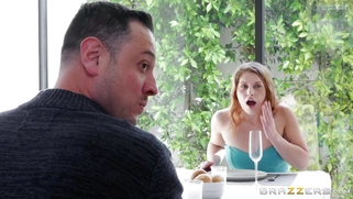 Adriana Chechik blowjobs and gets pussy licked in the restaurant