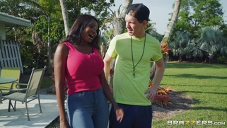 Diamond Jackson sucks cock and her son is none the wiser