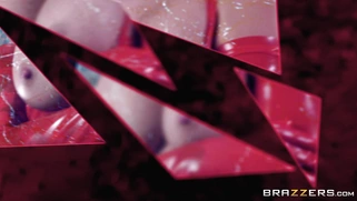 MILF Monique Alexander posing in sexy leather dress