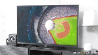 Diamond Jackson sucks cock and her hubby does not notice it