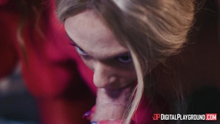 Athena Palomino and Carly Rae are sucking the big cock