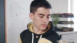 Teacher Amber Jayne gets her big tits worshipped by Jordi