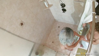 Aaliyah Hadid gets her big tits fucked in the shower