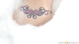 Syren De Mer soaping her juicy ass and large tits