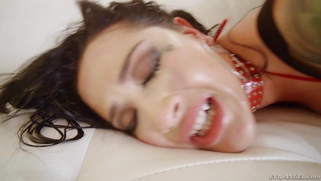 Brunette Katrina Jade getting assfucked doggystyle