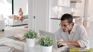 All natural Kali Roses gets fucked in reverse cowgirl pose